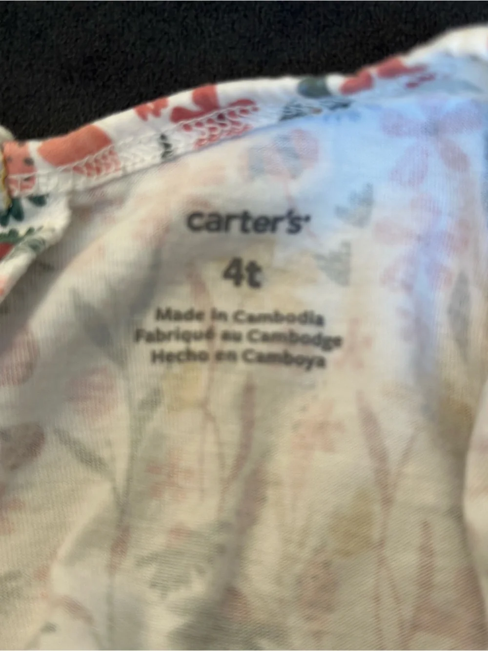Carter's Long-Sleeve Floral Peplum Top - White with Multi Flowers